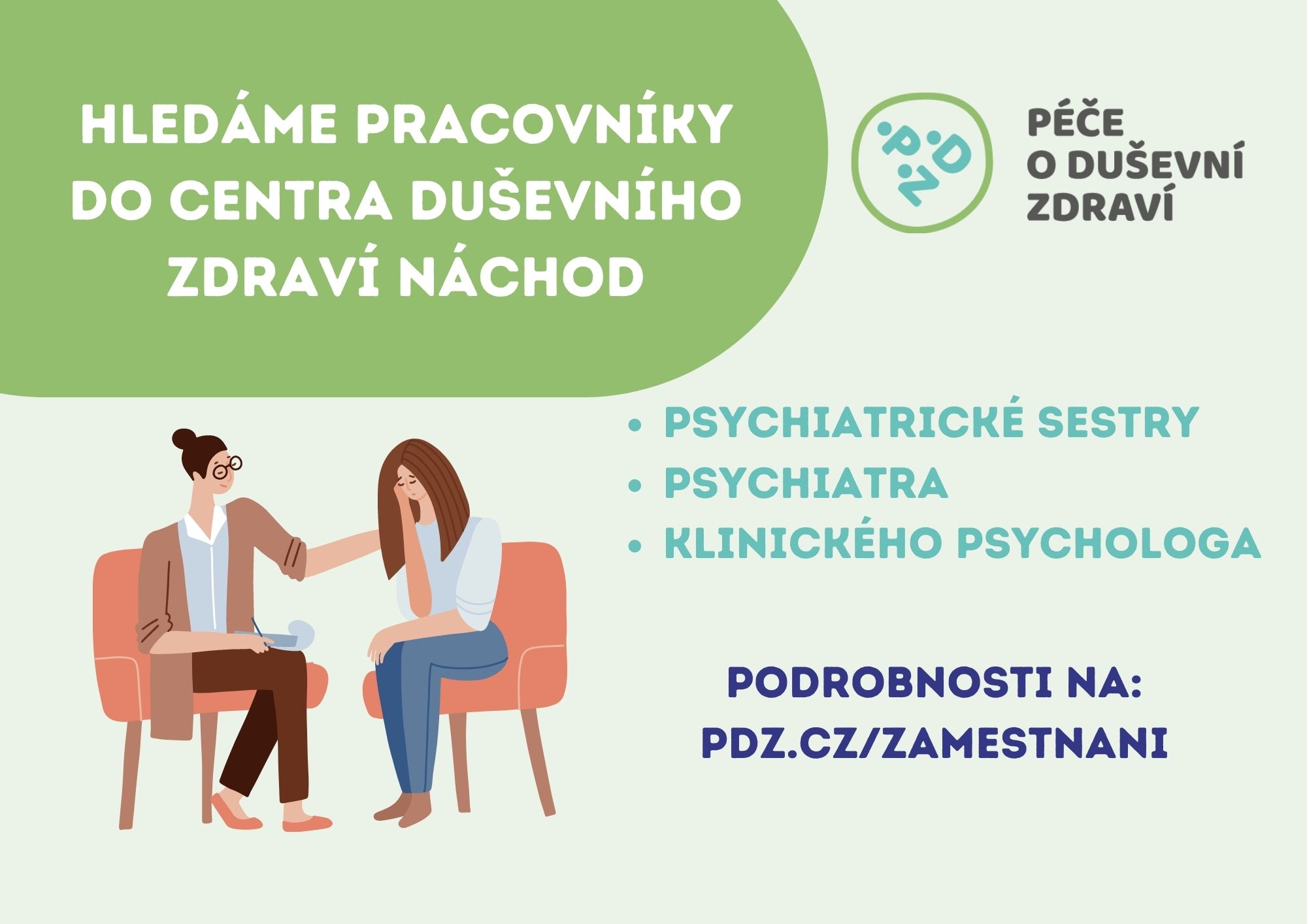 Centrum duševního zdraví hledá nové pracovníky 