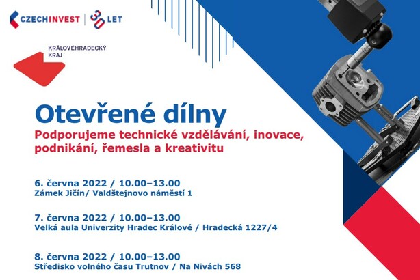 CzechInvest a Královéhradecký kraj zvou na otevřené dílny