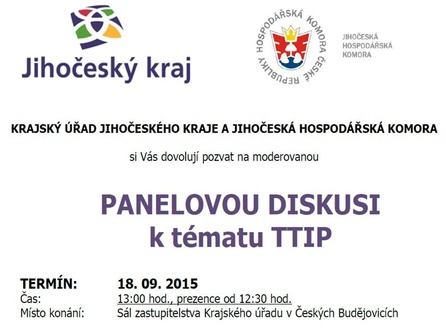 Debata k TTIP v Jihočeském kraji