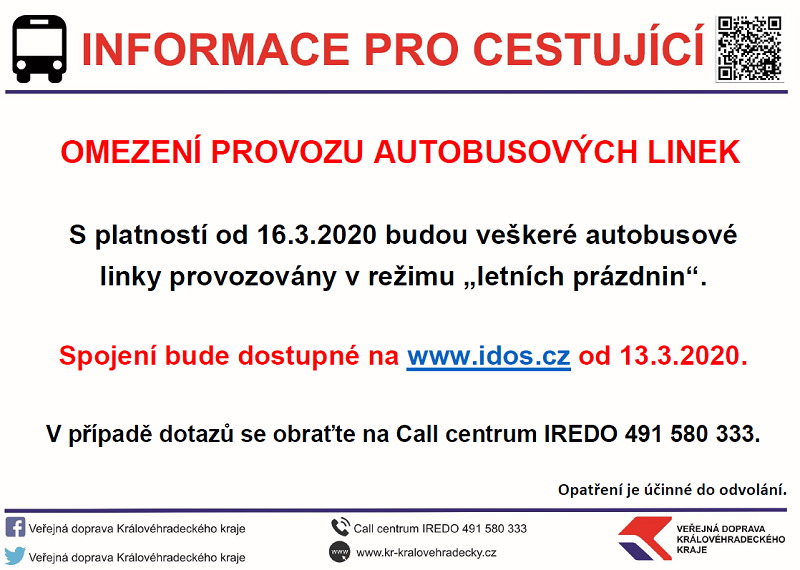 Omezení spojů a vyšší hygiena. Kraj v autobusové dopravě zavádí opatření kvůli koronaviru