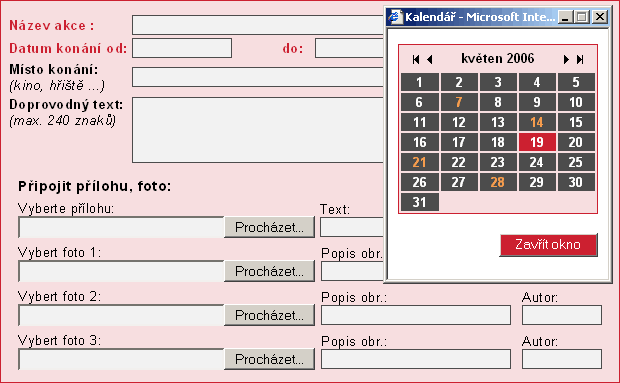 ukázka formuláře