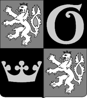 Znak Královéhradeckého kraje - černobílý