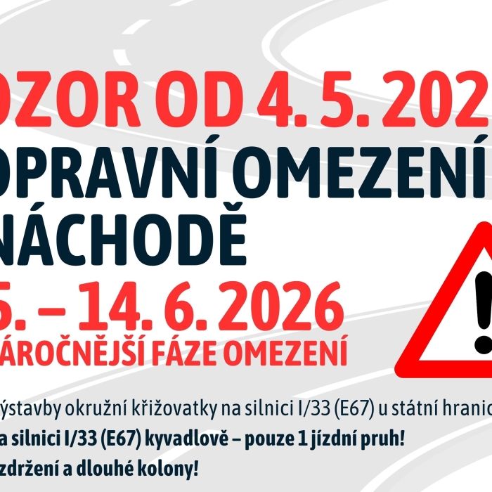 Dopravní omezení v Náchodě