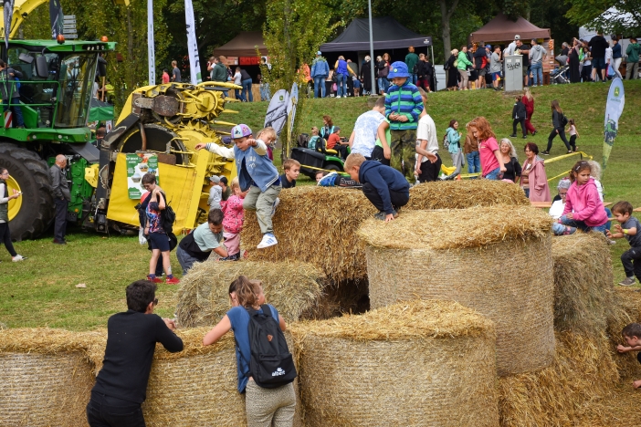děti na dožínkách