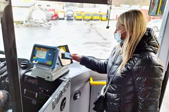 Autobus platba kartou