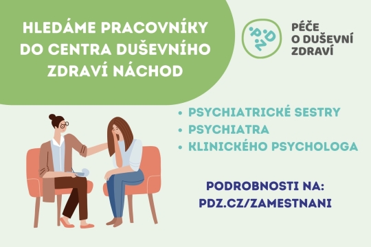 Centrum duševního zdraví hledá nové pracovníky 