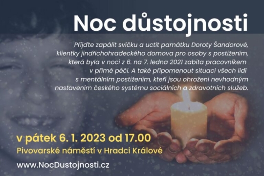 K Noci důstojnosti za Dorotu Š. se přidá i Hradec Králové