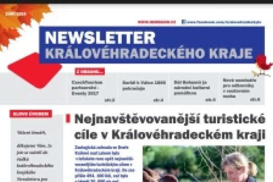 Vychází podzimní Newsletter cestovního ruchu Královéhradeckého kraje