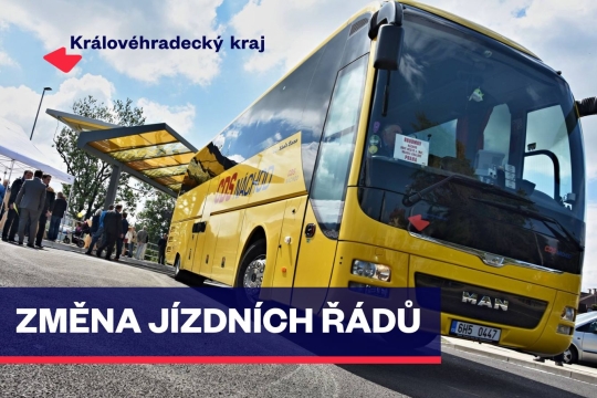 Informace o změnách jízdního řádu od 10. prosince 2023