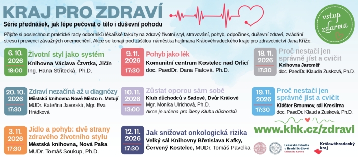 Kraj pro zdraví - přednášky