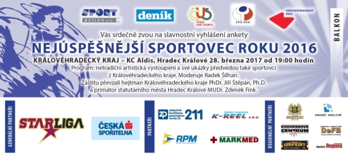 Nejúspěšnější sportovec roku 2016: do Hradce Králové se sjedou sportovci z celého regionu