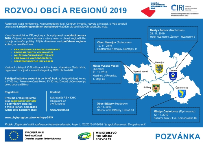 Kraj prostřednictvím regionálních seminářů pomůže obcím s jejich rozvojem a využitím dotací