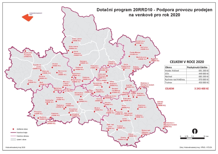 Kraj podpoří provoz 76 prodejen na venkově 