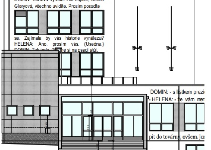 Kraj zateplí budovy novoměstské průmyslovky. Část fasády vyobrazí dílo Karla Čapka